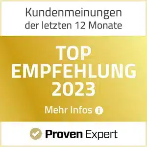 ProvenExpert Top Empfehlung 2023